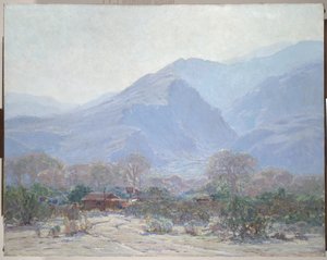 Palm Springsin maisema hökkelin kanssa, 1925